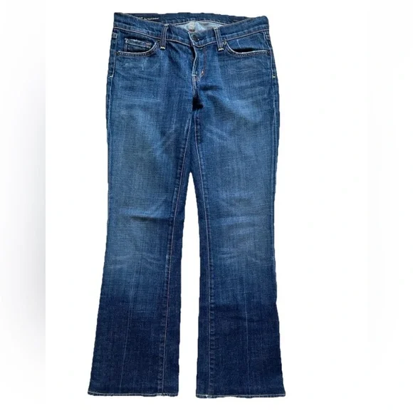 CITIZENS OF HUMANITY Kelly Boot Cut Low Rise Dark Blue Jeans Denim Y2K Womens 29 - Picture 2 of 16